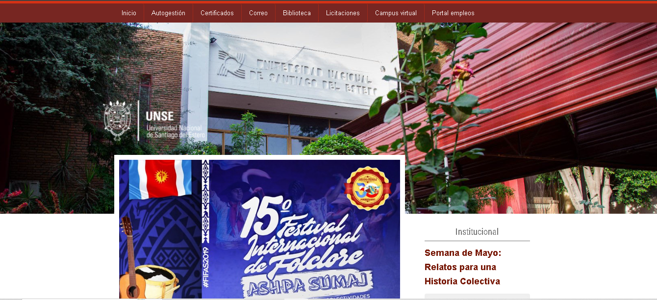 La UNSE, articuló la extensión del 15º FESTIVAL INTERNACIONAL DE FOLCLORE “ASHPA SÚMAJ”