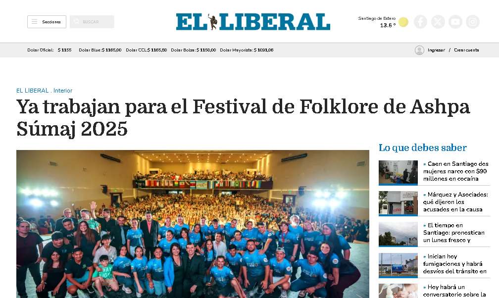 Ya trabajan para el Festival de Folklore de Ashpa Sumaj 2025